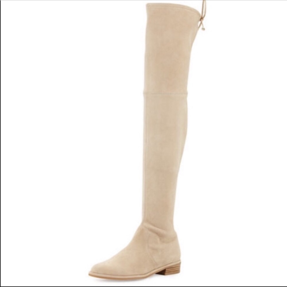 Stuart Weitzman Buff Suede Lowland Boots